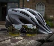 A mountain bike helmet designed to prevent serious bicycle accident injuries